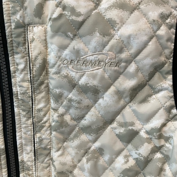 Obermeyer Vest Mens Size Small Camouflage Ski Jacket Zip Front Pockets - Picture 4 of 6